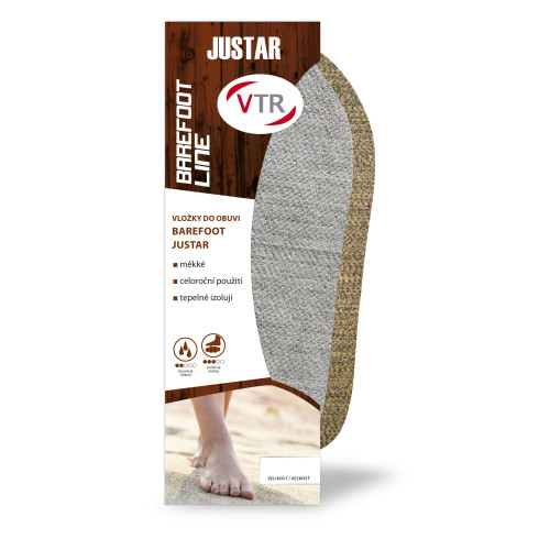 Barefoot vložky Justar VTR - pre dospelých