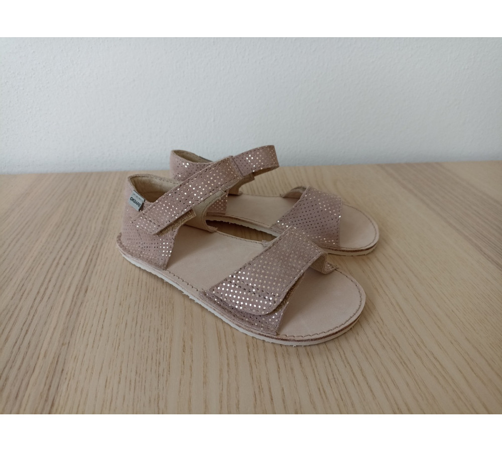 OK bare - barefoot sandálky MIRRISA R03 - Nude  - podošva Cross 4mm