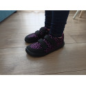 Jonap Nella - Jampi KIDS - kožená barefoot obuv - čierne so srdiečkami
