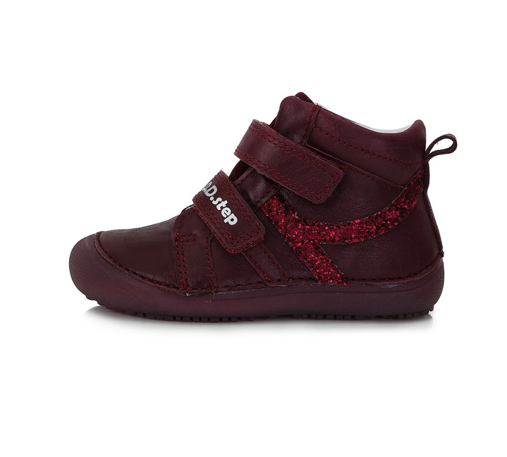 DDstep 063 Barefoot - kožené topánky - Red