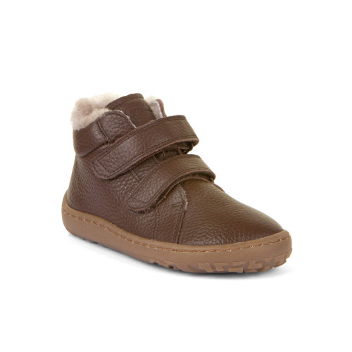 Froddo Barefoot Winter Furry - detská zimná kožená obuv - Brown