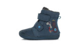 DDstep 063 Barefoot - zimné kožené topánky - royal blue