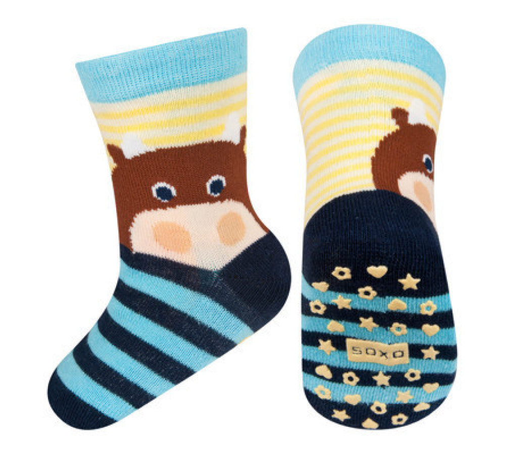 Protišmykové ponožky Kravička 19/21