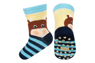 Protišmykové ponožky Kravička 19/21