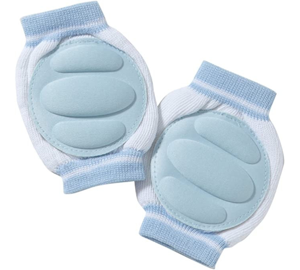 Chrániče kolien pre najmenších - svetlomodré/biele