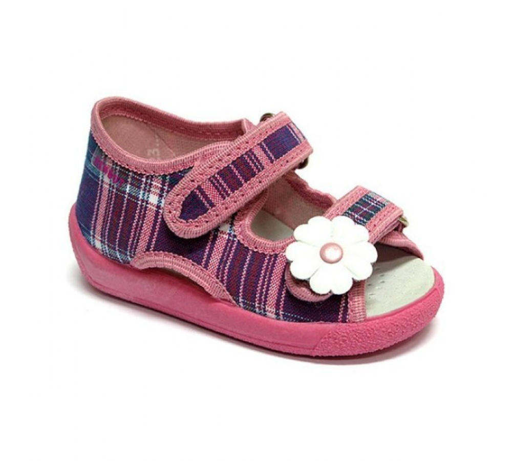 Papuče - Sandálky Renbut -fialová mriežka