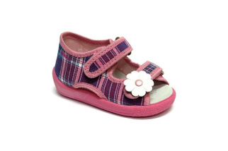 Papuče - Sandálky Renbut -fialová mriežka