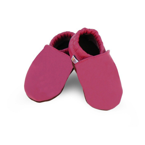 Kožené capačky Afelo - ružové - jednofarebné