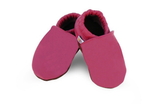 Kožené capačky Afelo - ružové - jednofarebné