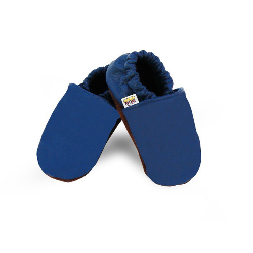 Kožené capačky Afelo - modré - jednofarebné