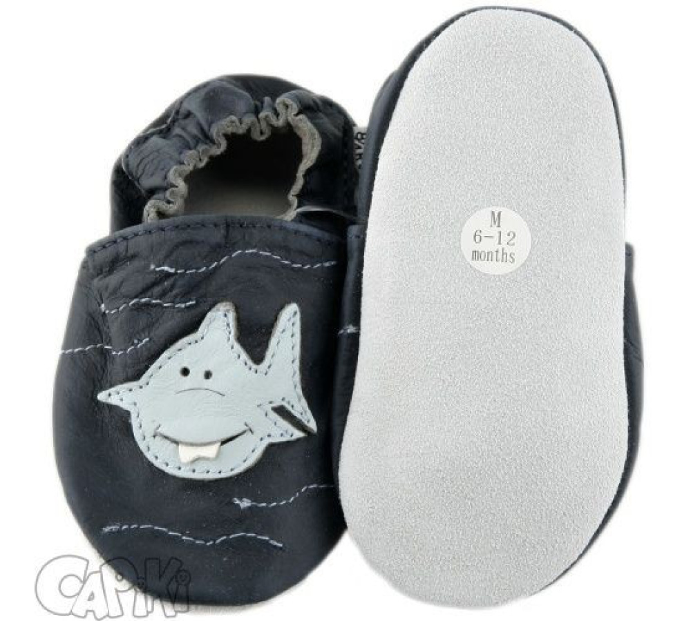 Kožené capačky Capiki - žralok