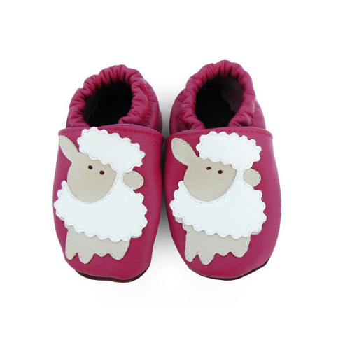 Kožené capačky Afelo - ružové ovečky