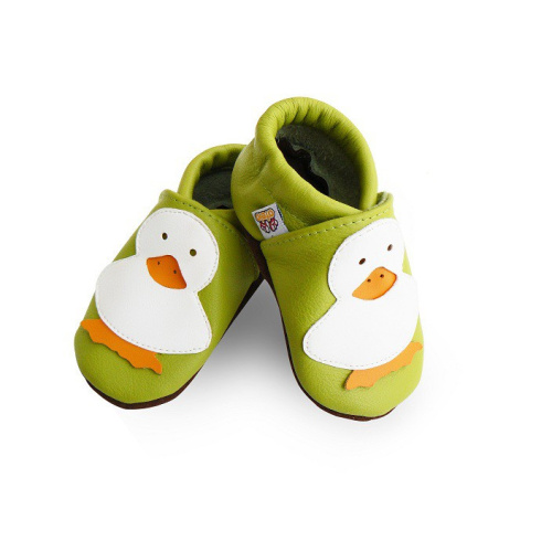 Kožené capačky Afelo - zelené kačky