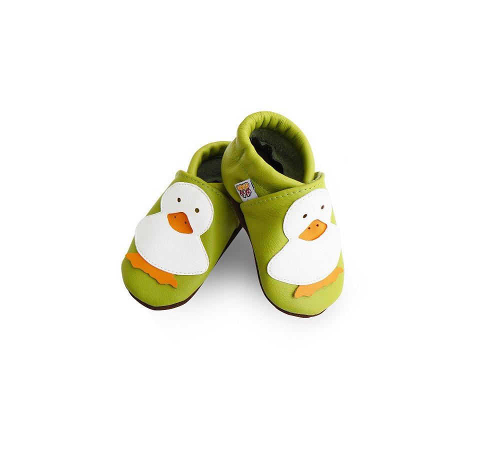 Kožené capačky Afelo - zelené kačky