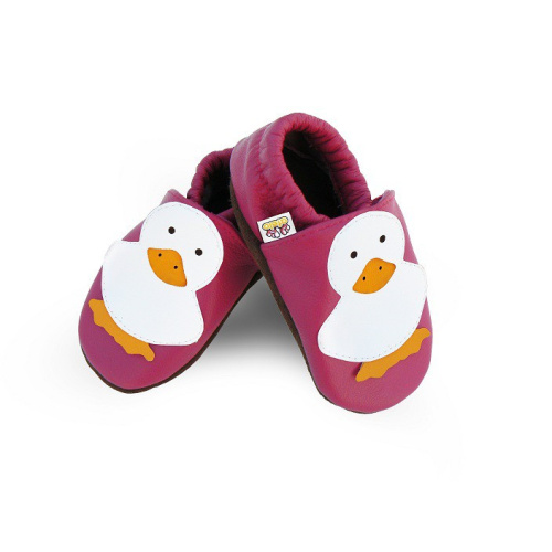 Kožené capačky Afelo - ružové kačičky