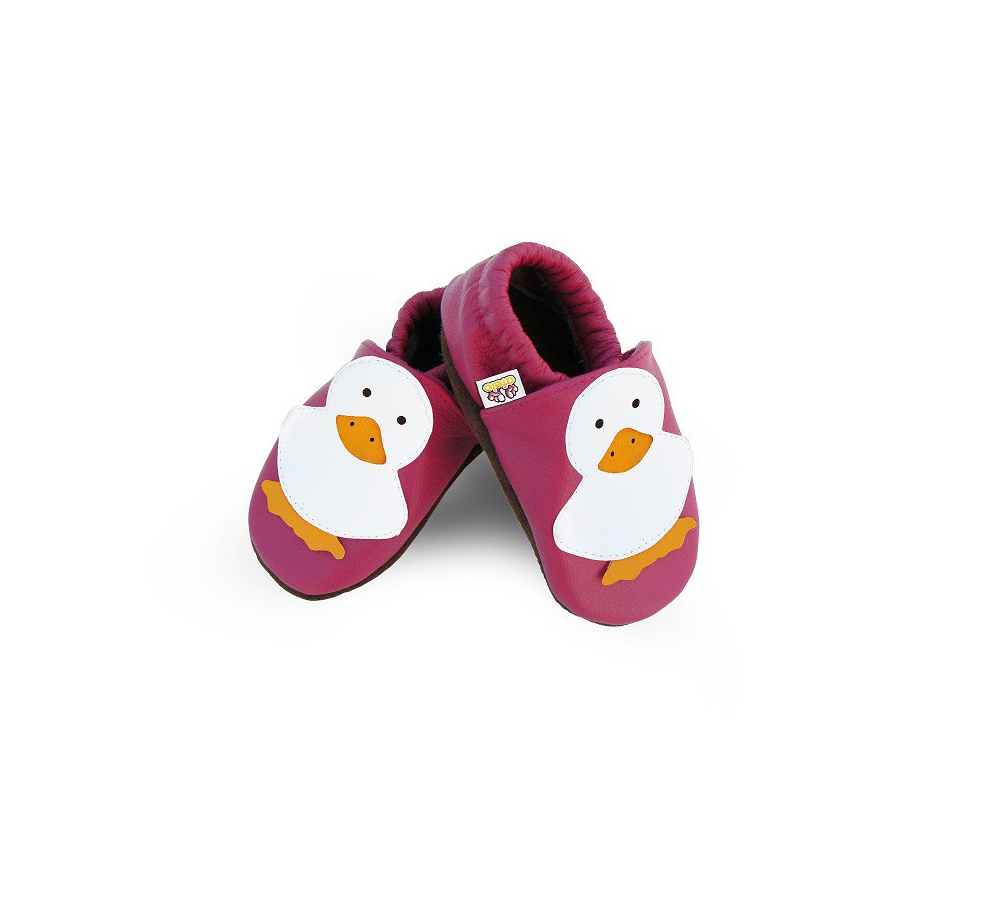 Kožené capačky Afelo - ružové kačičky