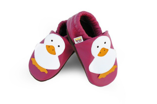 Kožené capačky Afelo - ružové kačičky