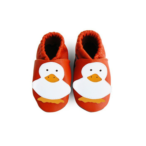 Kožené capačky Afelo - oranžové kačičky