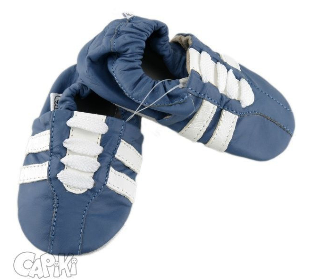 Kožené capačky Capiki - modré tenisky