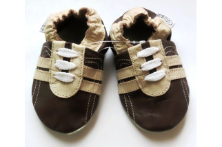 Kožené capačky Capiki - hnedé tenisky