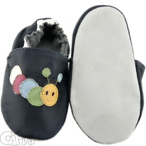 Capiki - Kožené capačky - húsenička