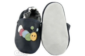 Capiki - Kožené capačky - húsenička