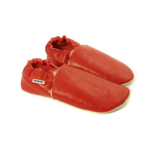 Kožené capačky Tomar červené