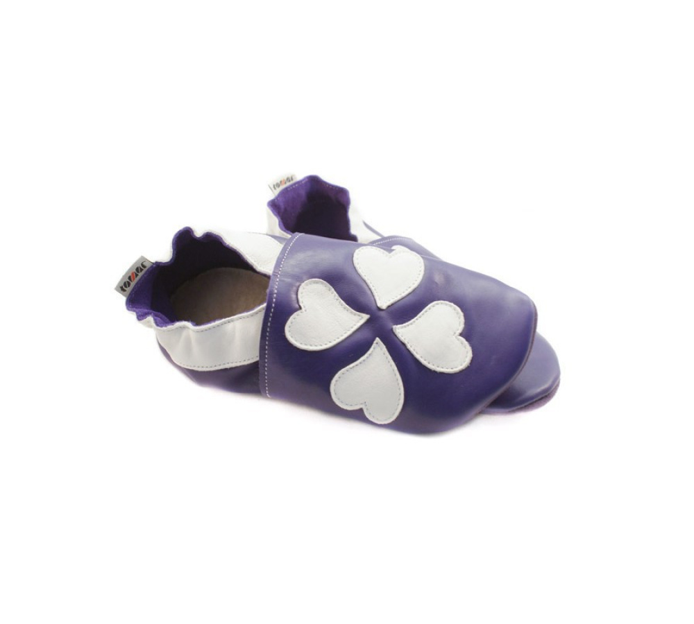 Kožené capačky Tomar štvorlístok