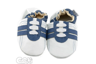 Kožené capačky Capiki - modrobiele tenisky