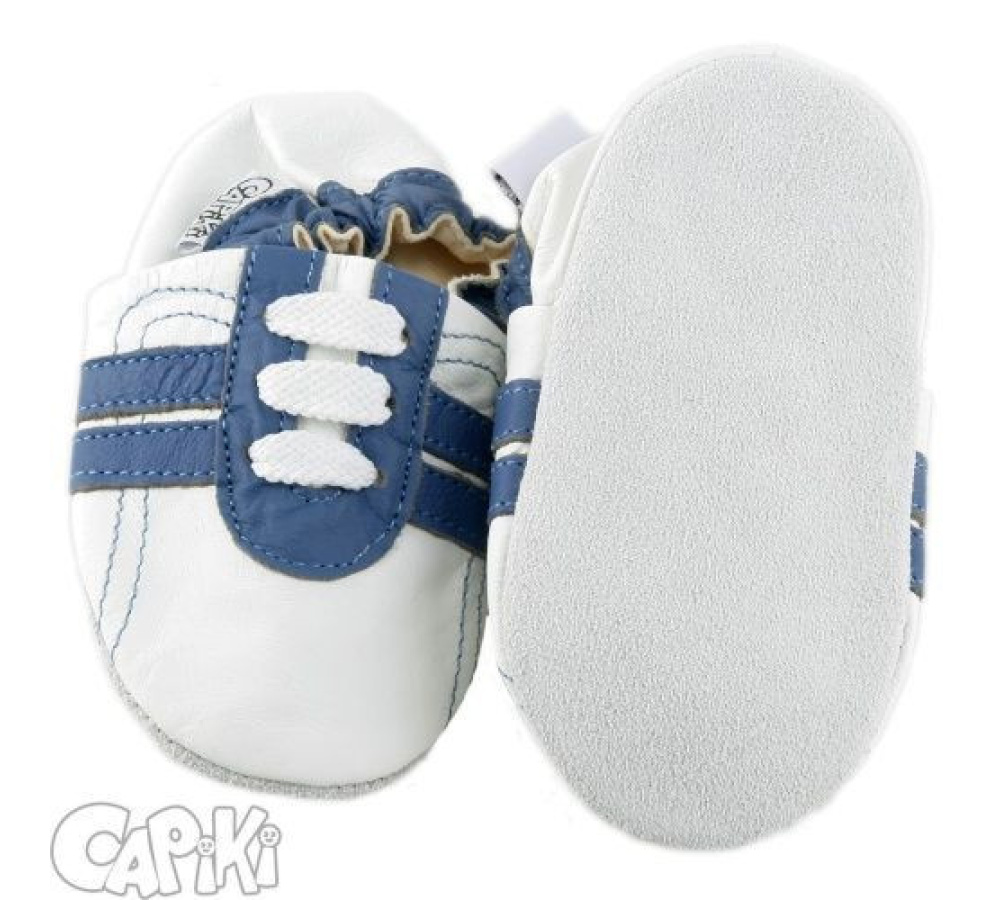 Kožené capačky Capiki - modrobiele tenisky