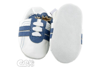 Kožené capačky Capiki - modrobiele tenisky