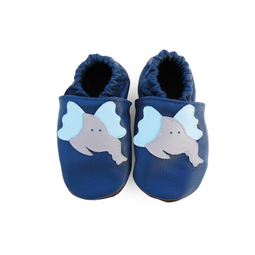 Kožené capačky Afelo - modré - slon