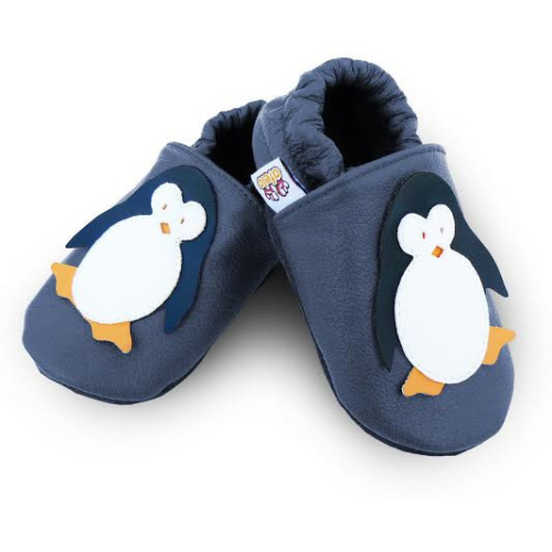 Kožené capačky Afelo - tučniak - tmavomodré