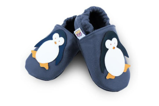 Kožené capačky Afelo - tučniak - tmavomodré