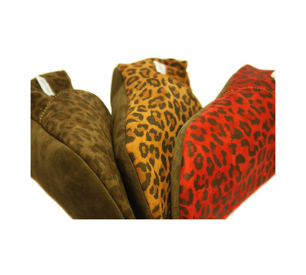 Kožené capačky Tomar leopardie červené