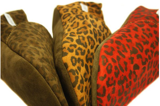 Kožené capačky Tomar leopardie žlté