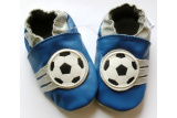 Kožené capačky Capiki - modré- futbal