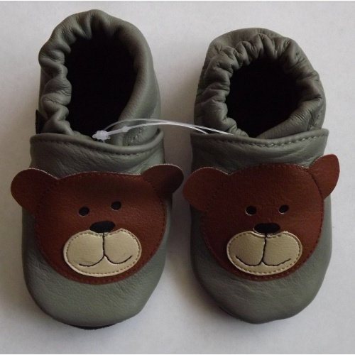 Kožené capačky Afelo - macko - sivé