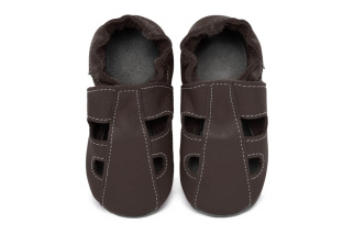 Kožené capačky Tomar - sandálky - jednofarebné