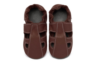 Kožené capačky Tomar - sandálky - jednofarebné