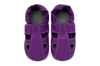 Kožené capačky Tomar - sandálky - jednofarebné