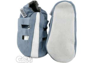 Kožené capačky Capiki - modré sandálky