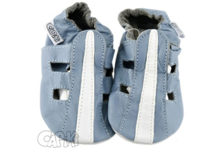 Kožené capačky Capiki - modré sandálky