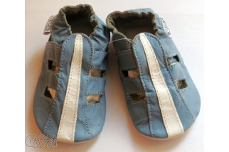 Kožené capačky Capiki - modré sandálky