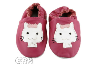 Kožené capačky Capiki - mačička Maruška