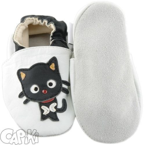 Kožené capačky Capiki - mačička parádnica