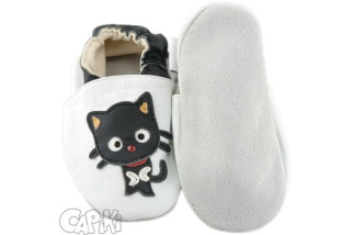 Kožené capačky Capiki - mačička parádnica