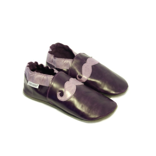 Kožené capačky Tomar Moustache - fialové