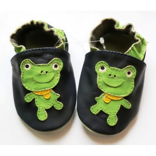 Kožené capačky Capiki - žabiak Bonifác