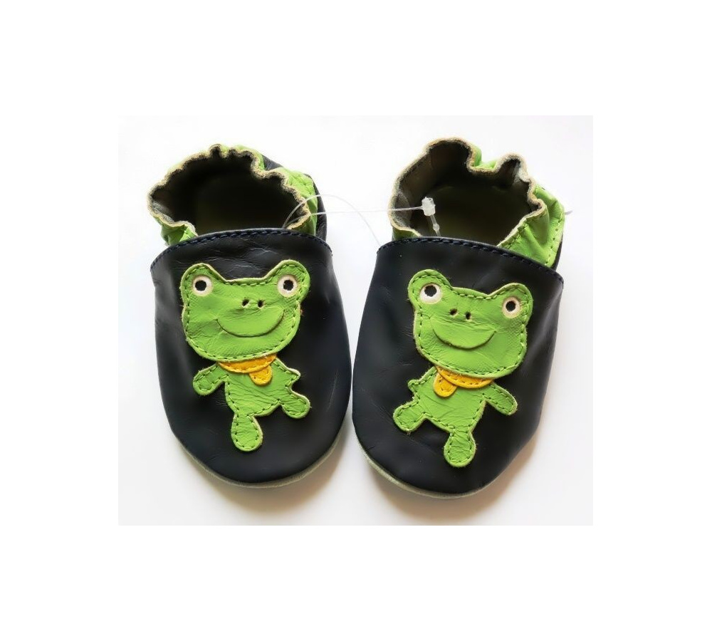 Kožené capačky Capiki - žabiak Bonifác